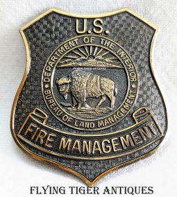 Gorgeous 1991 US Dept of the Int Bureau of Land Management Fire Management Badge by Ent-Rovin.