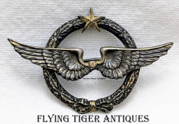 Beautiful 1916-1917 Miniature/Evening Dress French Army Pilot Badge Private Purchasing in Silver