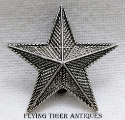 Early WWII US Army Brigadier General Star (Single) in Sterling by Balfour