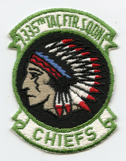 Ca 1980s USAF 335th Tactical Fighter Squadron aka Chiefs Jacket Patch ...