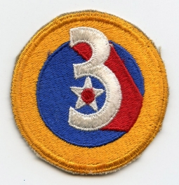 WWII USAAF 3rd Air Force Patch, Unworn