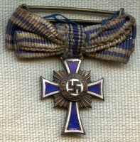 Scarce WWII Miniature German Mother's Cross 3rd Class in Bronze