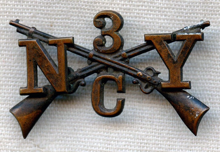 3rd New York Infantry Regiment Co. C Collar Insignia: Flying Tiger ...