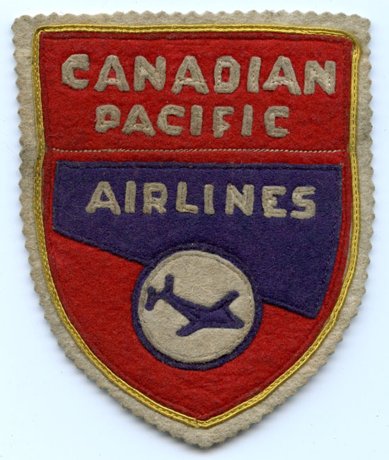 Great Old 1940's Canadian Pacific Airlines Flight Jacket Patch: Flying ...