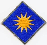 WWII US Army 40th (aka Sunshine) Division Shoulder Patch with OD Border