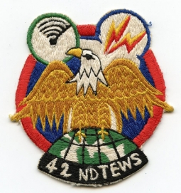 Late 1960s USAF 42nd Tactical Electronic Warfare Squadron TEWS Jacket Patch Japanese-Made Vietnam