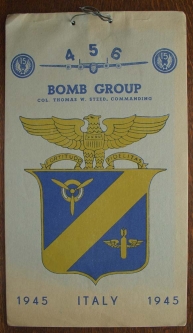 WWII Unit History of USAAF 456th Bomb Group, 15th AF in Italy in 1945 Calendar Format