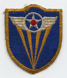 WWII USAAF 4th Air Force "Smooth Rays" Patch Variant, Well Used