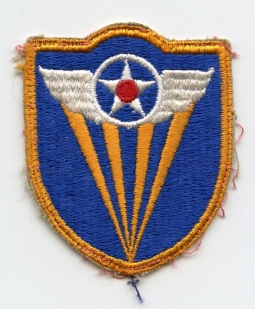 WWII USAAF 4th Air Force "Smooth Rays" Patch Variant, Lightly Worn