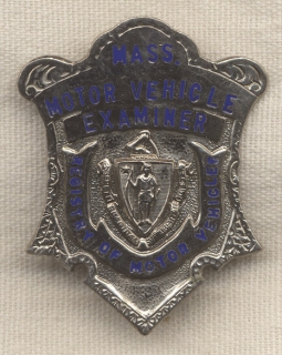 1950s Massachusetts Motor Vehicle Examiner Wallet Badge