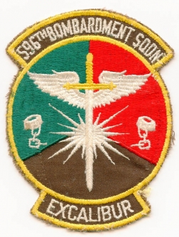 Early 1960s USAF 596th Bomb Squadron Jacket Patch