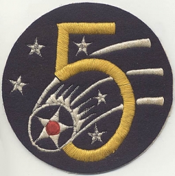 Great WWII Aussie-Made 5th Air Force Flight Jacket Patch