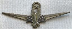 Circa 1960s Silver-Filled American Airlines Senior or Check Pilot Wing