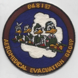 Ca. 1950 Japanese Made USAF 6481 AEG (Aeromedical Evacuation Group) Patch