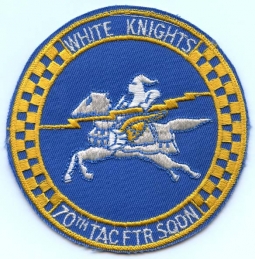 1970s USAF 70th Tactical Fighter Squadron (TFS) "White Knights" Patch