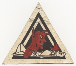 Nice WWII Theatre-Made Jacket Patch for USAAF 96th Bomb Squadron, 2nd Bomb Group, 12th/15th AF