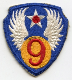 WWII USAAF 9th Air Force Patch, Unworn