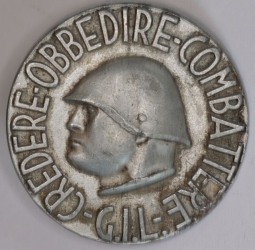 Italian GIL Giovent Italiana del Littorio Fascist Youth Organization Mussolini Merit Badge