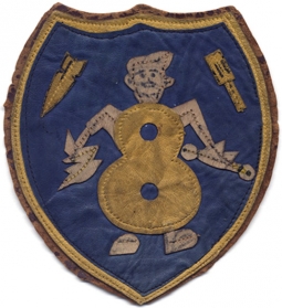 WWII CBI-Made USAAF 8th Airdrome Squadron Patch