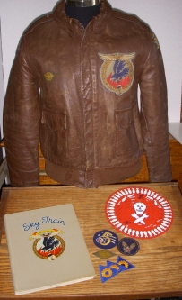 WWII Sz 42 A-2 Jacket 67th Troop Carrier Sqd Dropped Paratroopers for Philippine Invasion