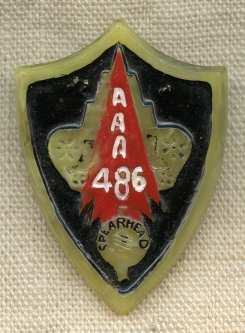 Rare Theatre-Made WWII US Army 486th AAA Battalion DI in Plastic