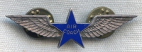 Rare 1950's Air Coach Airlines Stewardess Wing in Enameled Sterling