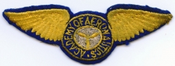 Circa WWII Academy of Aeronautics Pilot Training Patch