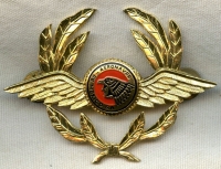 Circa 1980s Aeronaves de Mexico Pilot Hat Badge