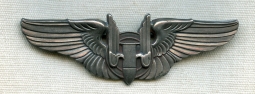 Circa 1943 USAAF "Issue" Air Gunner Wing in Pinback