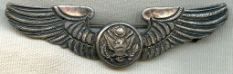 Great Chinese-Made WWII USAAF Air Crew Wing in Heavy Silver