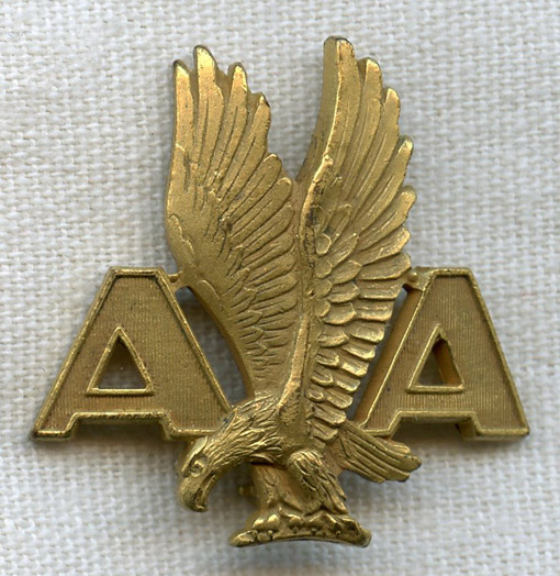 1930s American Airlines Stewardess Hat Badge with Hand-Engraved ...