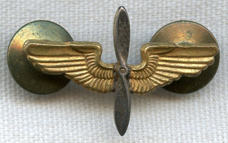 ピンバッジ WWII USAAF Officer Collar Insignia Pin Single