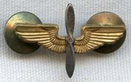 WWII Amcraft USAAF Officer Collar Insignia with Marking