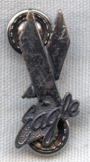 1980s American Eagle Flight Attendant Cap Badge by Balfour