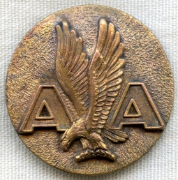 Circa 1931-1934 American Airlines Mechanic Hat Badge