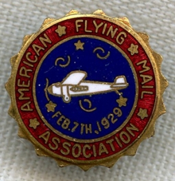 Early 1930s American Flying Mail Association Lapel Pin