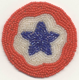 Wonderful Italian-Made Glass Bead Armed Service Forces Patch