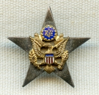 Sterling WWII US Army General Staff Collar Insignia Originally Worn by Gen. Leven C. Allen