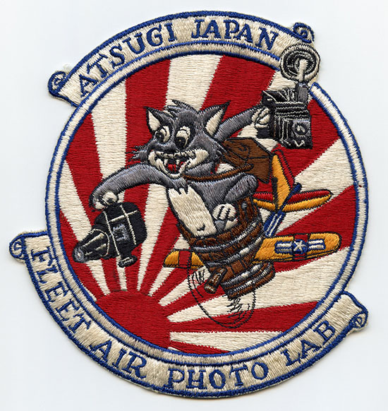 Incredible Early to Mid - 50's USN Fleet Air Photo Lab Atsugi Japan HUGE  Japanese-Made Jacket Patch