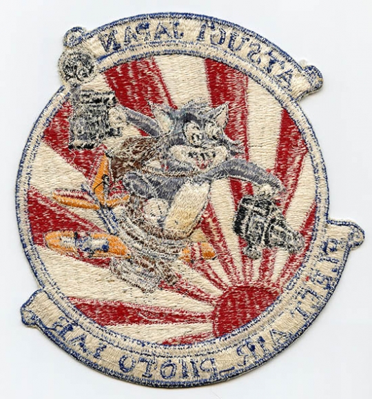 Incredible Early to Mid - 50's USN Fleet Air Photo Lab Atsugi Japan HUGE  Japanese-Made Jacket Patch