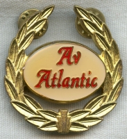 Circa 1990's AV Atlantic Pilot Hat Badge