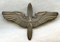 Sterling WWII Aviator Sweetheart Winged Propeller Pin