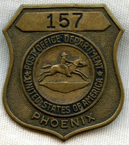 Circa 1950's Postal Employee Badge from Phoenix, Arizona