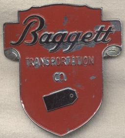 1950's Baggett Transportation Co. Drivers Hat Badge