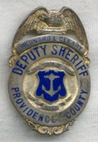 Old Sterling Deputy Sheriff of Providence County, Rhode Island Badge