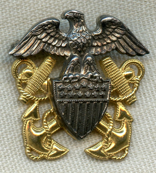 USN US NAVY SHIP SHORE AIR OFFICER BRANCH OF SERVICE COLLAR BADGE