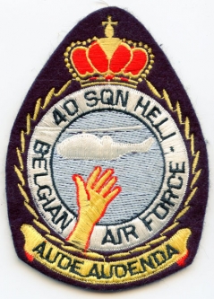 1990s Belgian Air Force 40th Helicopter Squadron Shoulder Patch