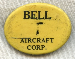 WWII Bell Aircraft Corp. Factory Temporary Pass