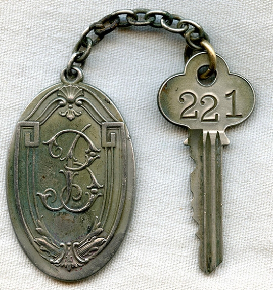 Great Circa 1930 Phoenix, Arizona Biltmore Hotel Key & Fob for