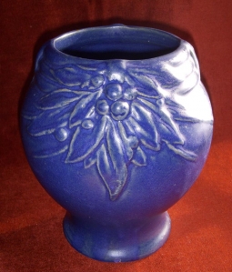 Beautiful Circa 1920s Blue Art Pottery Vase